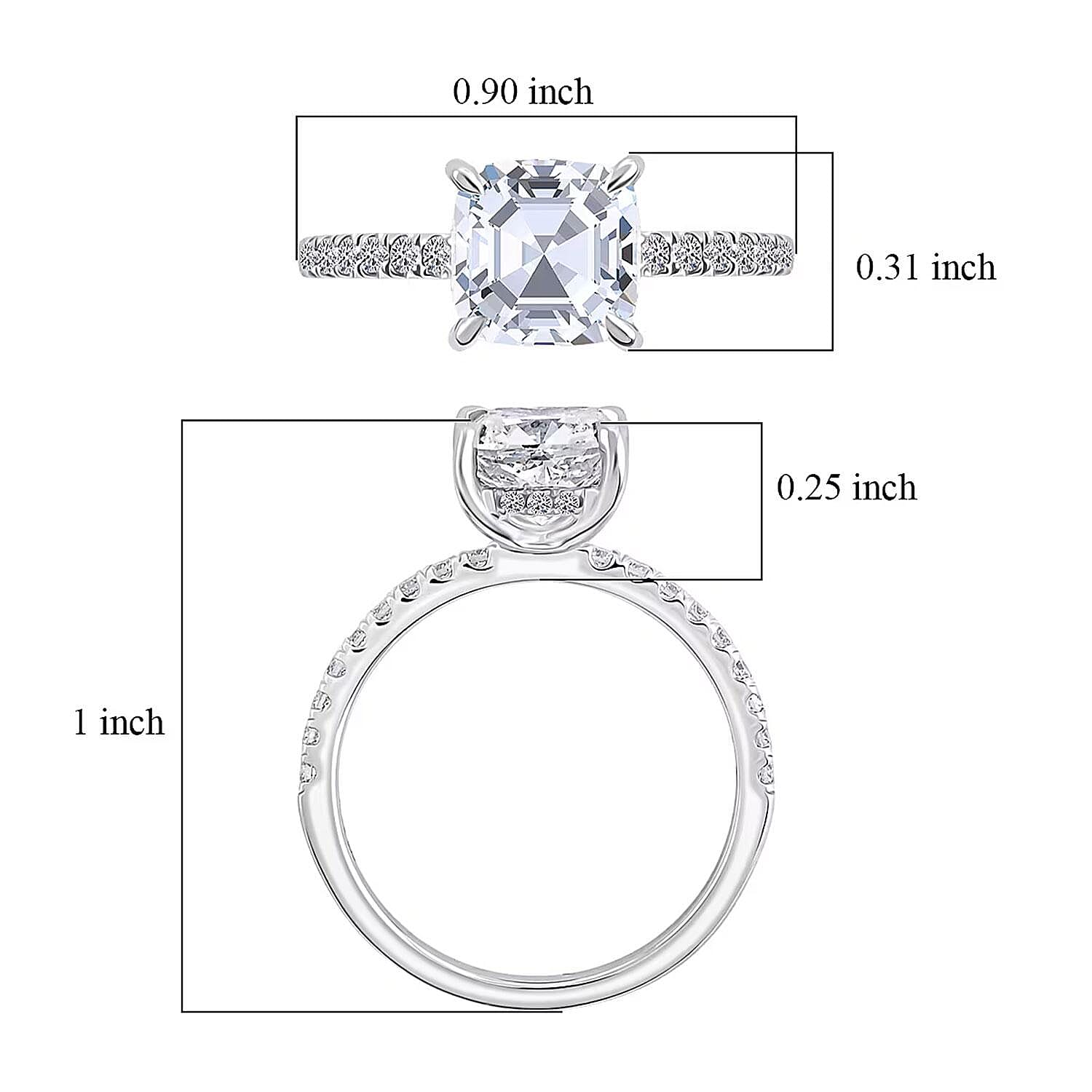 IGI Certified Luxuriant Lab Grown Diamond SI1-SI2 2.25 ctw Ring in 14K White Gold (Size 10.0)