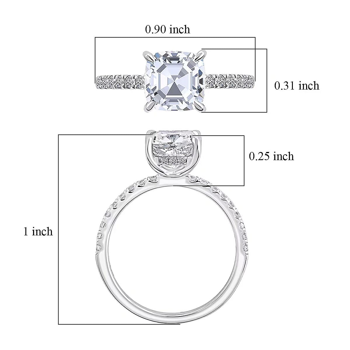 IGI Certified Luxuriant Lab Grown Diamond SI1-SI2 2.25 ctw Ring in 14K White Gold (Size 6.0) image number 6