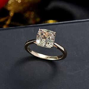 Certified AAA Turkizite Solitaire Ring in 10K Yellow Gold 3.00 ctw (Size 10.0)