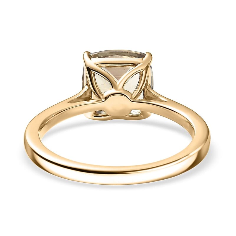 Certified & Appraised AAA Turkizite Solitaire Ring in 10K Yellow Gold 3.00 ctw (Size 10.0)