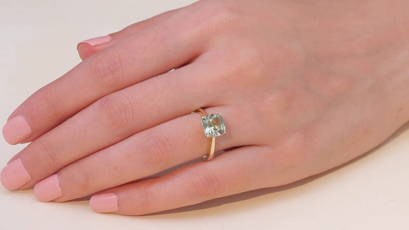 Doorbuster Certified & Appraised Luxoro 10K Yellow Gold AAA Turkizite Solitaire Ring (Size 10.0) 3.26 ctw