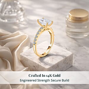 Luxuriant Lab Grown Diamond SI1-SI2 2.50 ctw Ring in 14K Yellow Gold (Size 7.5)