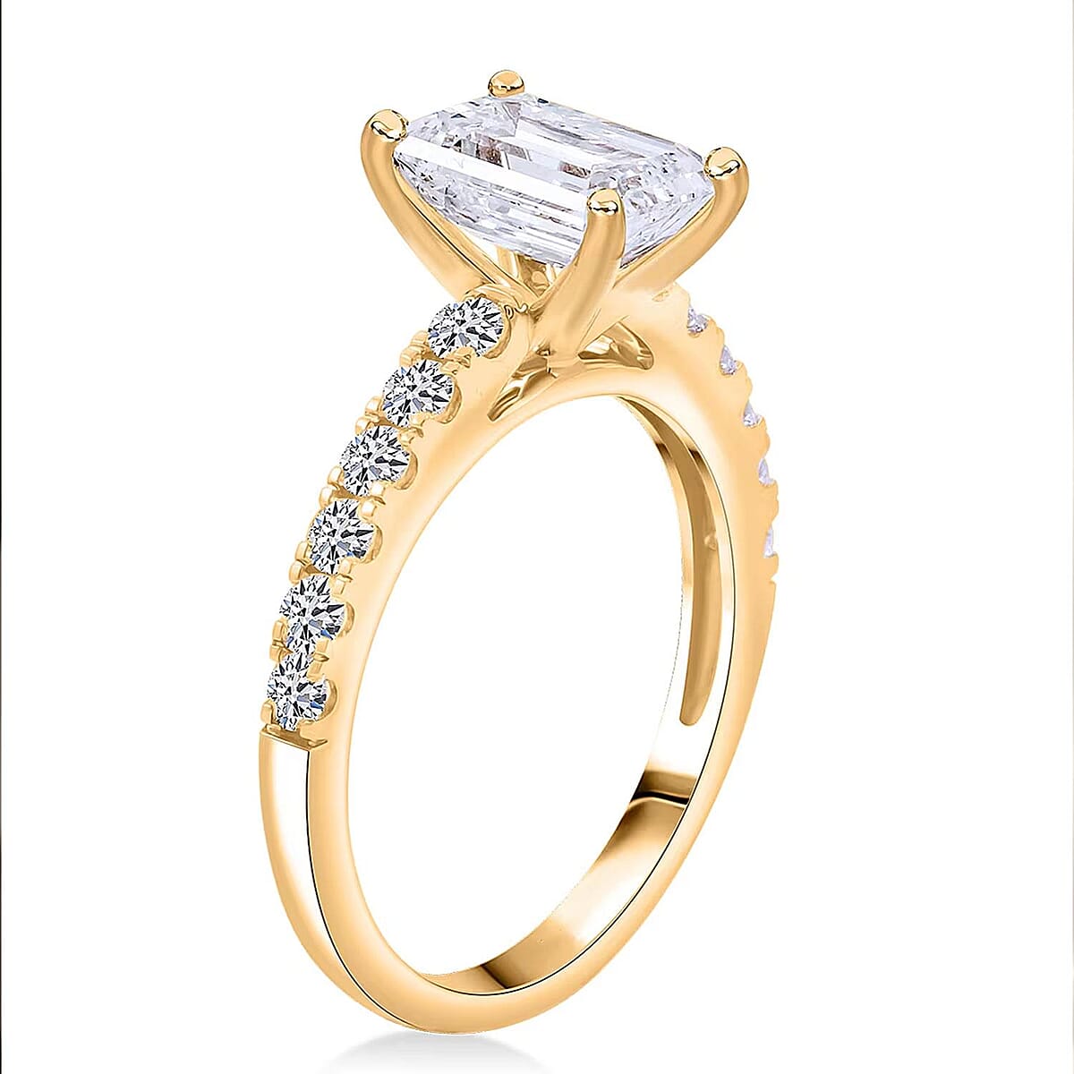 Luxuriant Lab Grown Diamond SI1-SI2 2.50 ctw Ring in 14K Yellow Gold (Size 7.5) image number 7