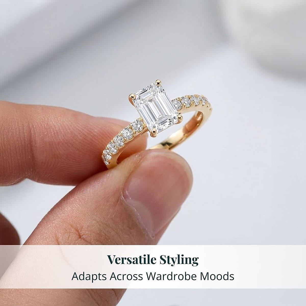 Luxuriant Lab Grown Diamond SI1-SI2 2.50 ctw Ring in 14K Yellow Gold (Size 8.0) image number 5