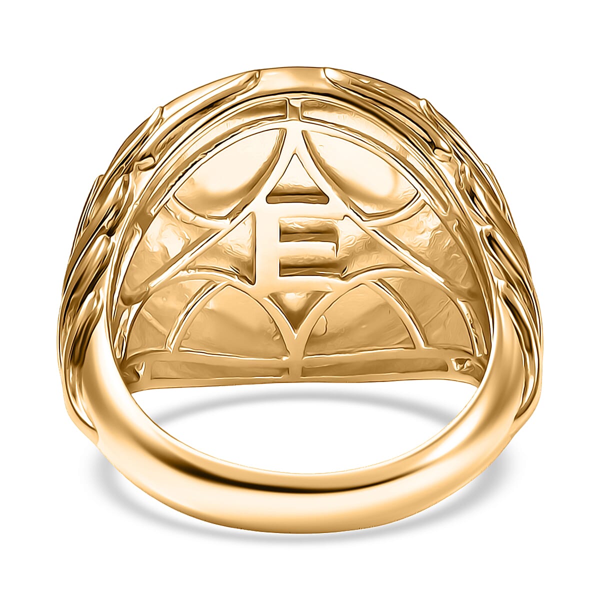EverTrue Bronzella Collection Vintage European Coin Men's Ring in 18K YG Plated Bronze (Size 12.0)