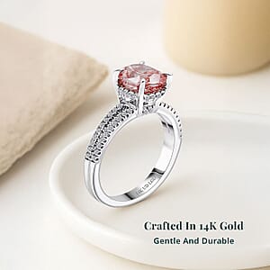 Luxuriant Lab Grown Pink Diamond (VVS2), Lab Grown Diamond Ring in 14K White Gold 2.30 ctw (Size 10.0)