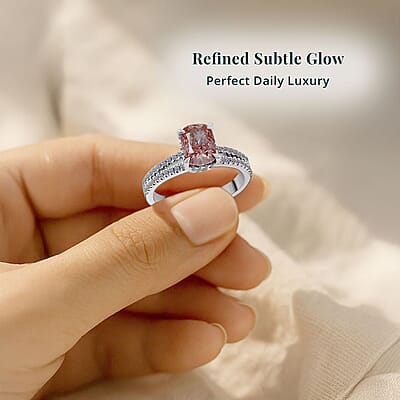 Luxuriant Lab Grown Pink Diamond (VVS2), Lab Grown Diamond Ring in 14K White Gold 2.30 ctw (Size 7.0)