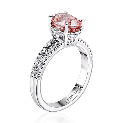 Luxuriant Lab Grown Pink Diamond (VVS2), Lab Grown Diamond Ring in 14K White Gold 2.30 ctw (Size 7.0)