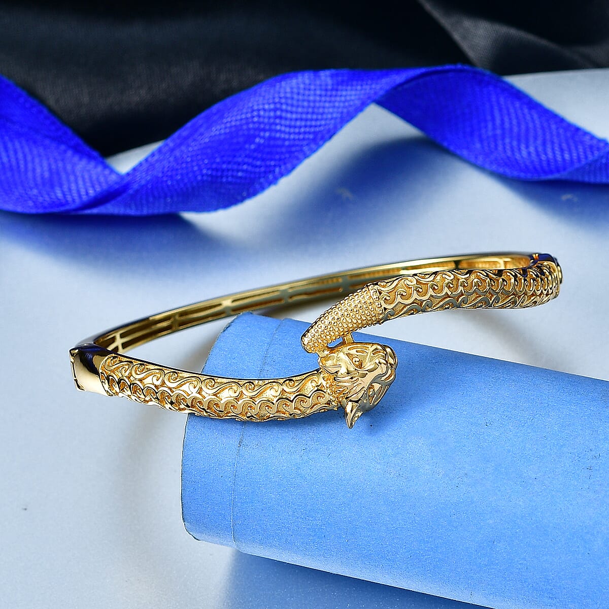 EverTrue Bronzella Collection Full Bangle Bracelet in 18K Yellow Gold Plated Bronze (6.50 In) image number 1