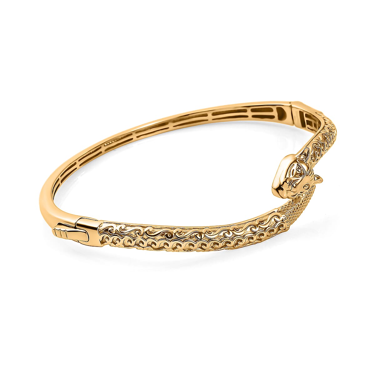 EverTrue Bronzella Collection Full Bangle Bracelet in 18K Yellow Gold Plated Bronze (6.50 In) image number 3