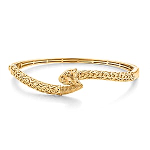 EverTrue Bronzella Collection Bangle Bracelet in 18K YG Plated Bronze (8.00 In)