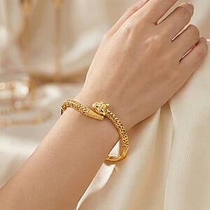 EverTrue Bronzella Collection Bangle Bracelet in 18K YG Plated Bronze (8.00 In)