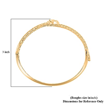 EverTrue Bronzella Collection Bangle Bracelet in 18K YG Plated Bronze (8.00 In)