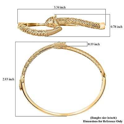 EverTrue Bronzella Collection Bangle Bracelet in 18K YG Plated Bronze (8.00 In)