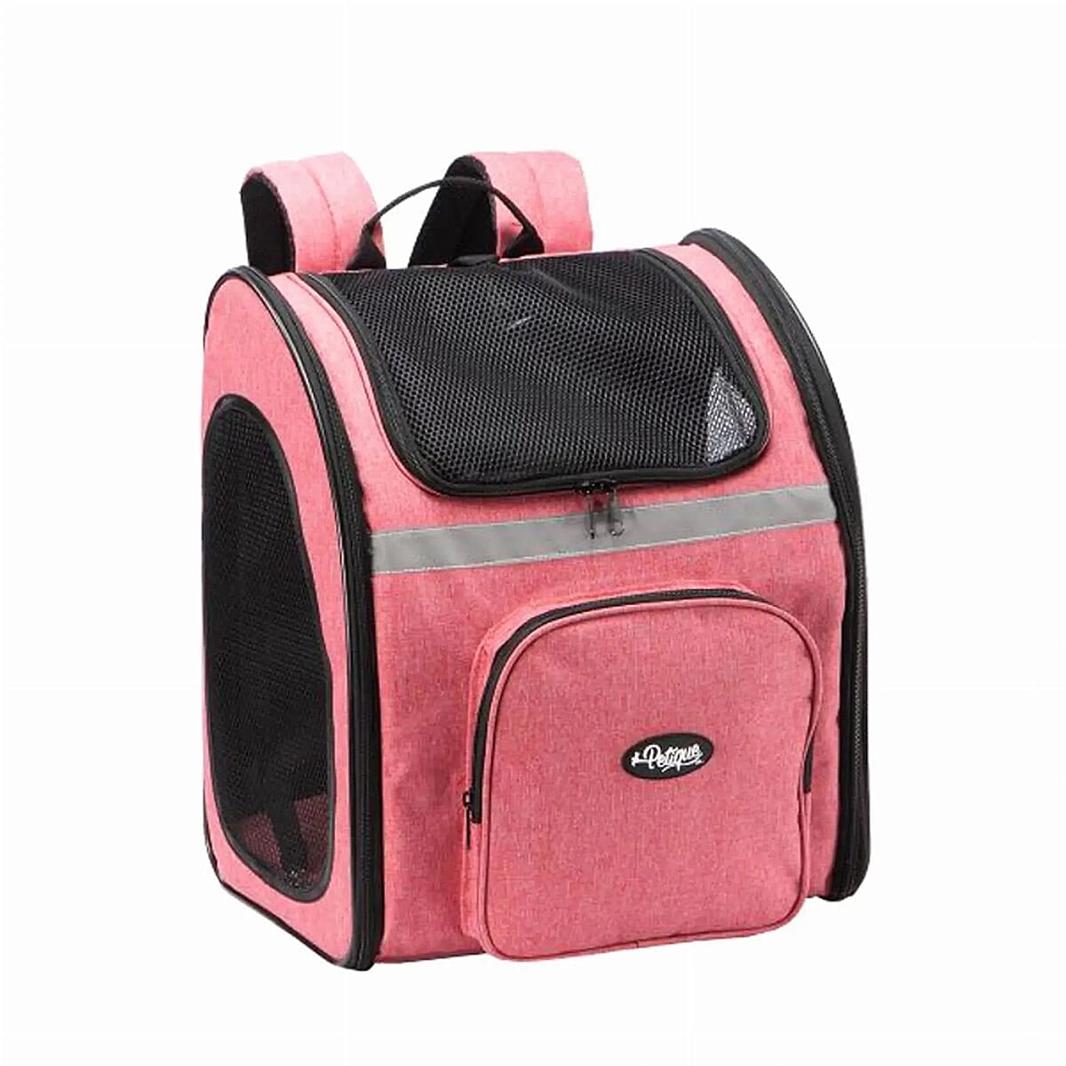 Closeout Petique Pet Carrier Backpack with Reversible and Removable Mat - Coral image number 0