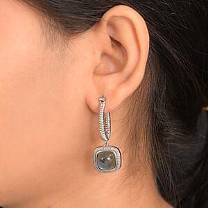 EverTrue Malagasy Labradorite Earrings in Stainless Steel  9.70 ctw