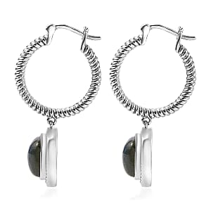 EverTrue Malagasy Labradorite Earrings in Stainless Steel  9.70 ctw
