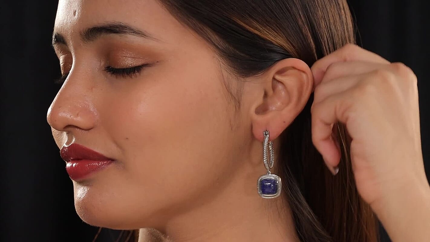 EverTrue Malagasy Labradorite Earrings in Stainless Steel  9.70 ctw
