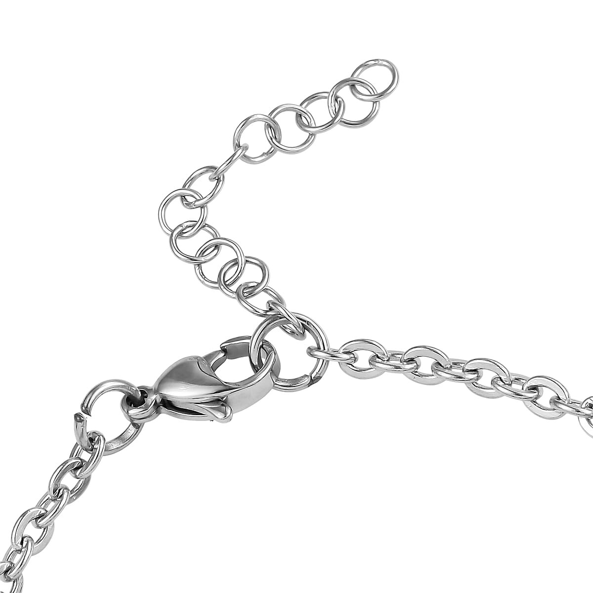 EverTrue African Malachite 15.65 ctw Bracelet in Stainless Steel (6.50 In) image number 3