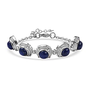 EverTrue Lapis Lazuli 13.75 ctw Bracelet in Stainless Steel (6.50 In)
