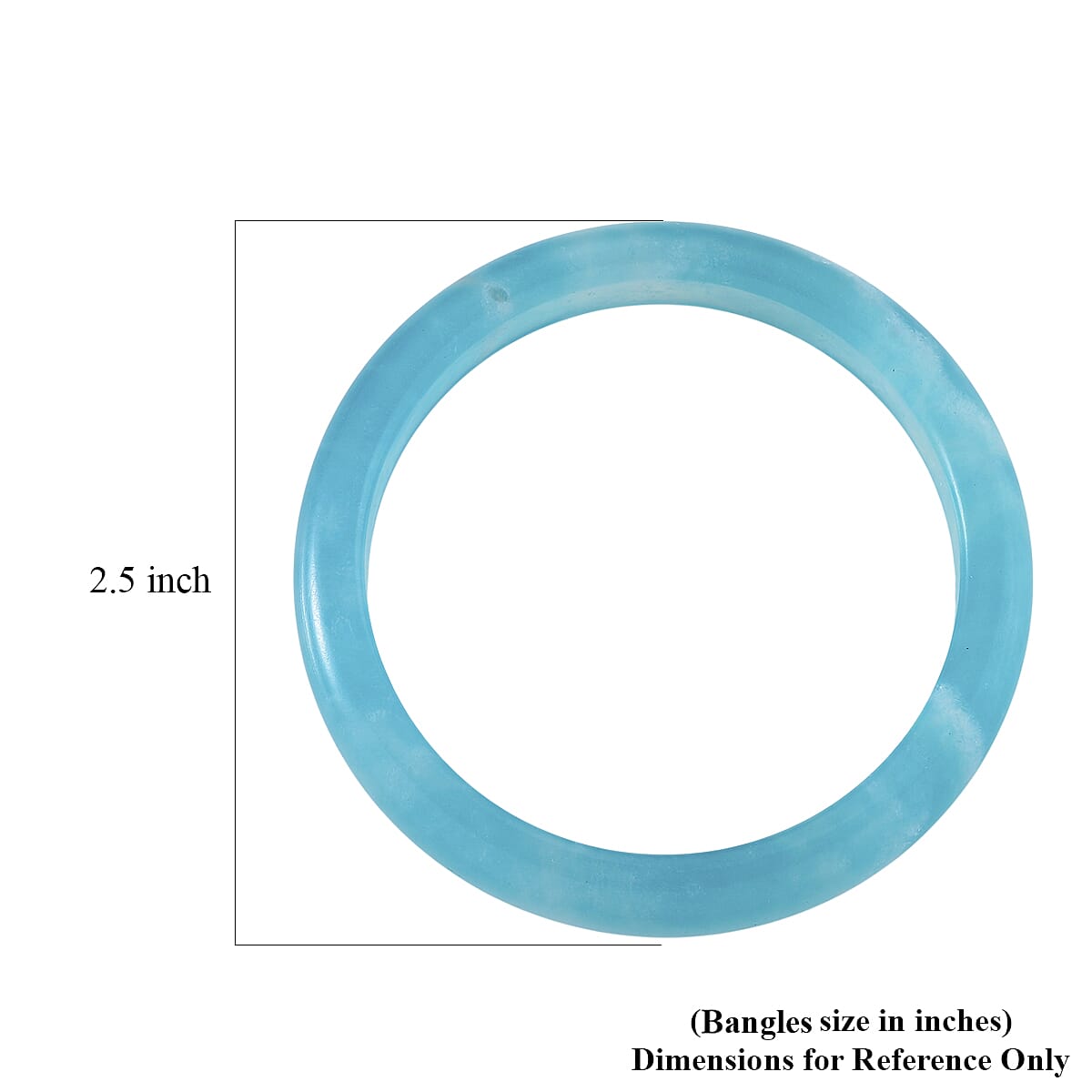 Amazonite 200.00 ctw Bangle Bracelet (7.75 In)  image number 4