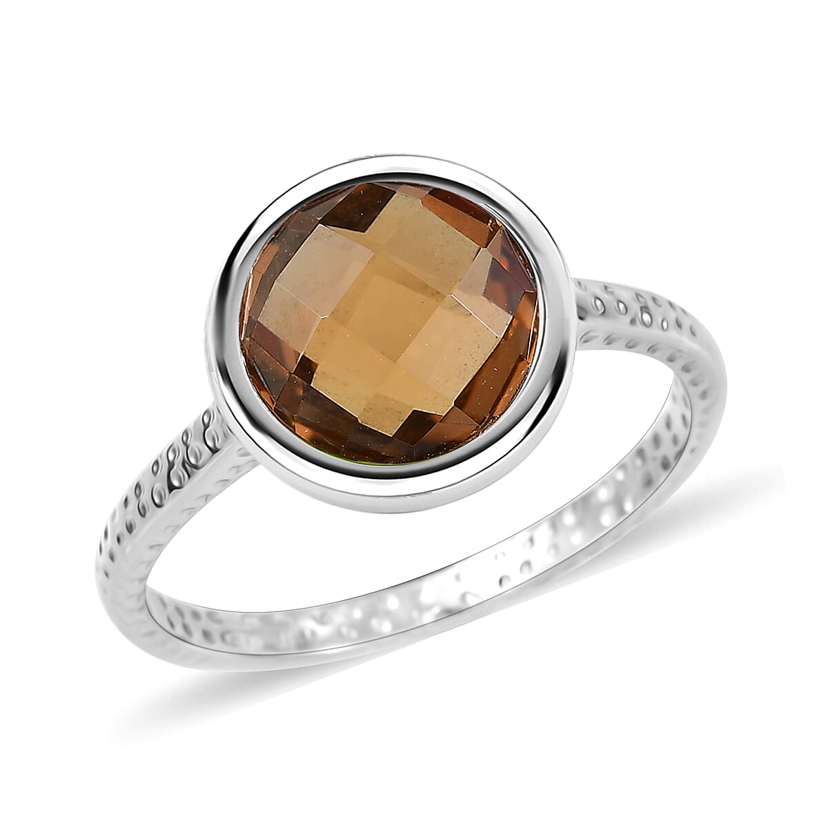 D'Joy Autumn Alexite 3.75 ctw Art Deco Ring in Platinum Over Sterling Silver (Size 9.0) image number 0