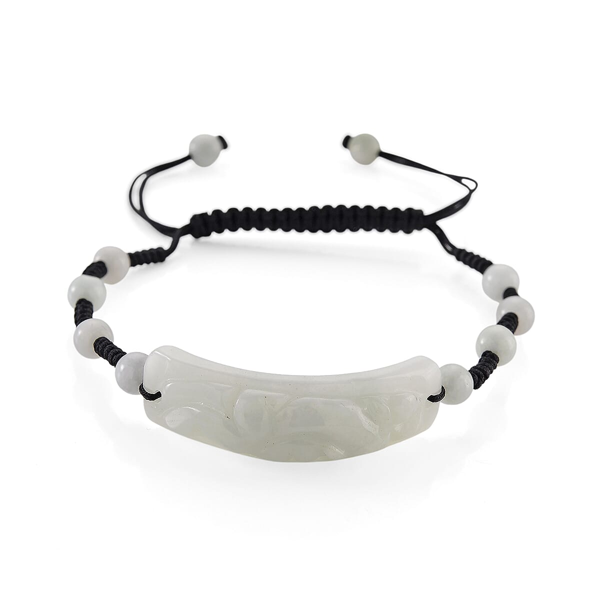 Natural Jade Carved Stretch 50.00 ctw Bracelet  image number 0