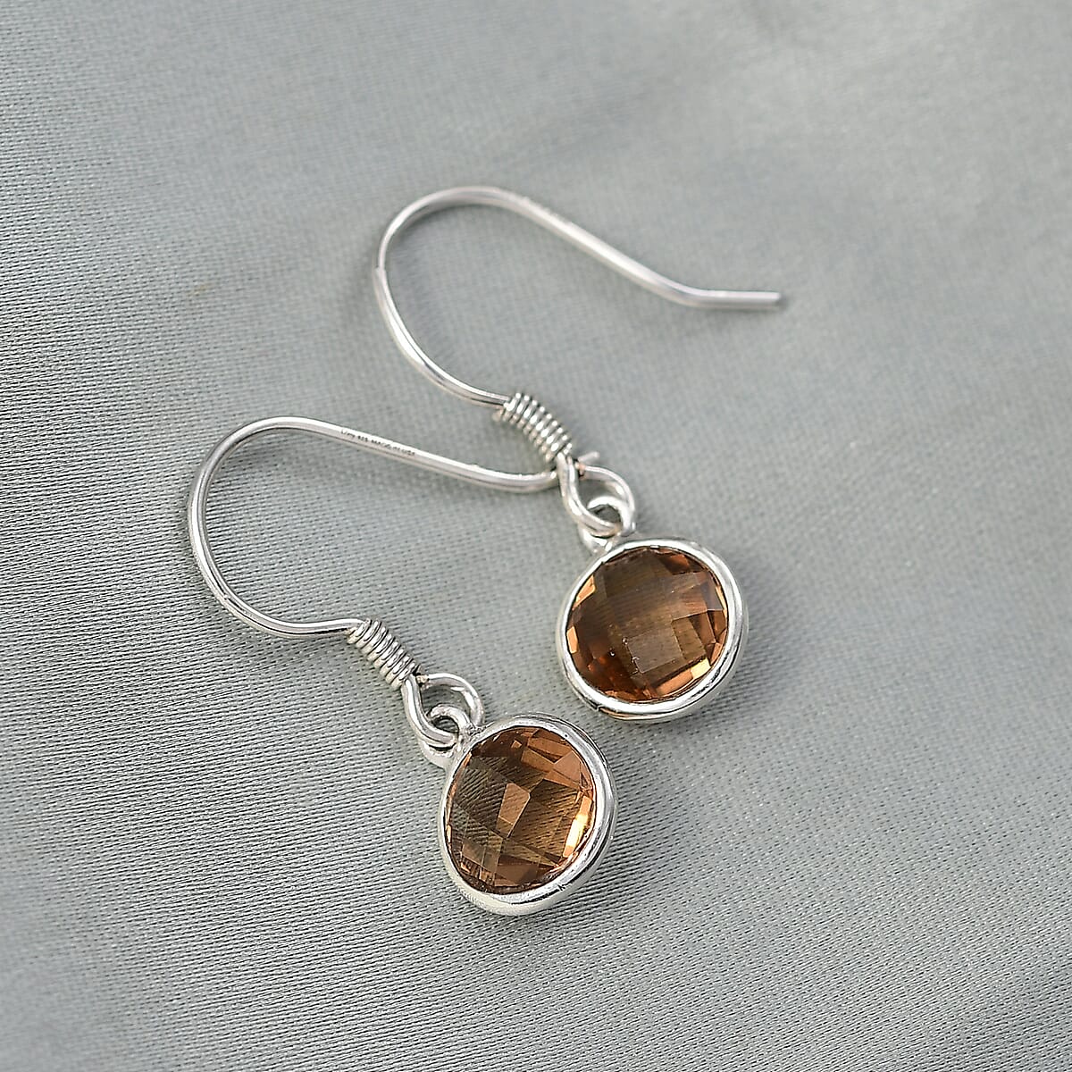 Doorbuster D'Joy Autumn Alexite 4.00 ctw Earrings in Platinum Over Sterling Silver image number 1