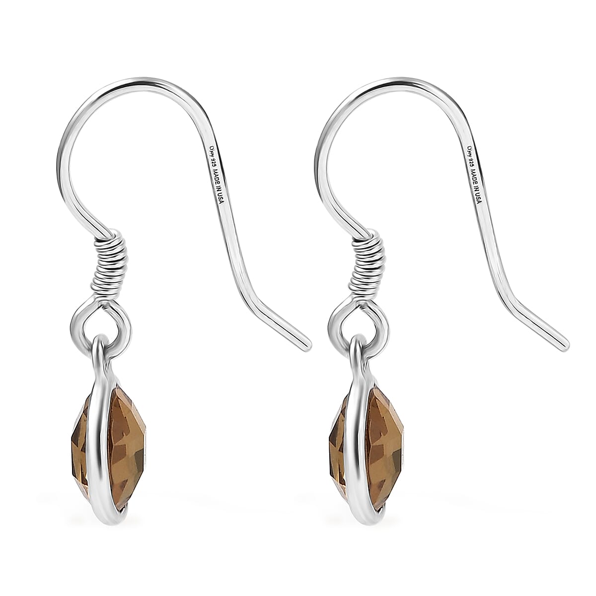Doorbuster D'Joy Autumn Alexite 4.00 ctw Earrings in Platinum Over Sterling Silver image number 4