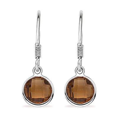 D'Joy Autumn Alexite 4.00 ctw Dangle Earrings in Platinum Over Sterling Silver