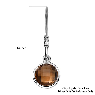 D'Joy Autumn Alexite 4.00 ctw Dangle Earrings in Platinum Over Sterling Silver