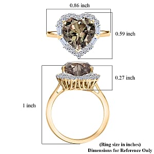 Doorbuster Certified & Appraised AAA Turkizite and Luxuriant Diamond G-H SI 5.66 ctw Heart Halo Ring in 10K Yellow Gold (Size 6.0)