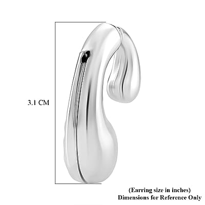 Sculptural Heart-Cutout Earrings in Silvertone