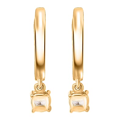 D'Joy Rachel Roy Loving Care White Zircon Earrings in 18K Vermeil YG Over Sterling Silver 1.00 ctw