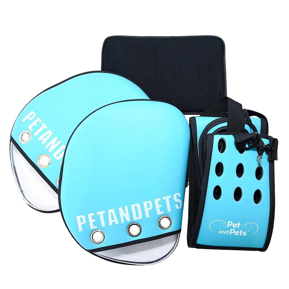 Closeout Petique Pet Carrier Bag with Adjustable Shoulder Strap - Sky Blue
