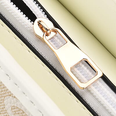 La Marey Khaki Faux Leather Crossbody Bag with Shoulder Strap