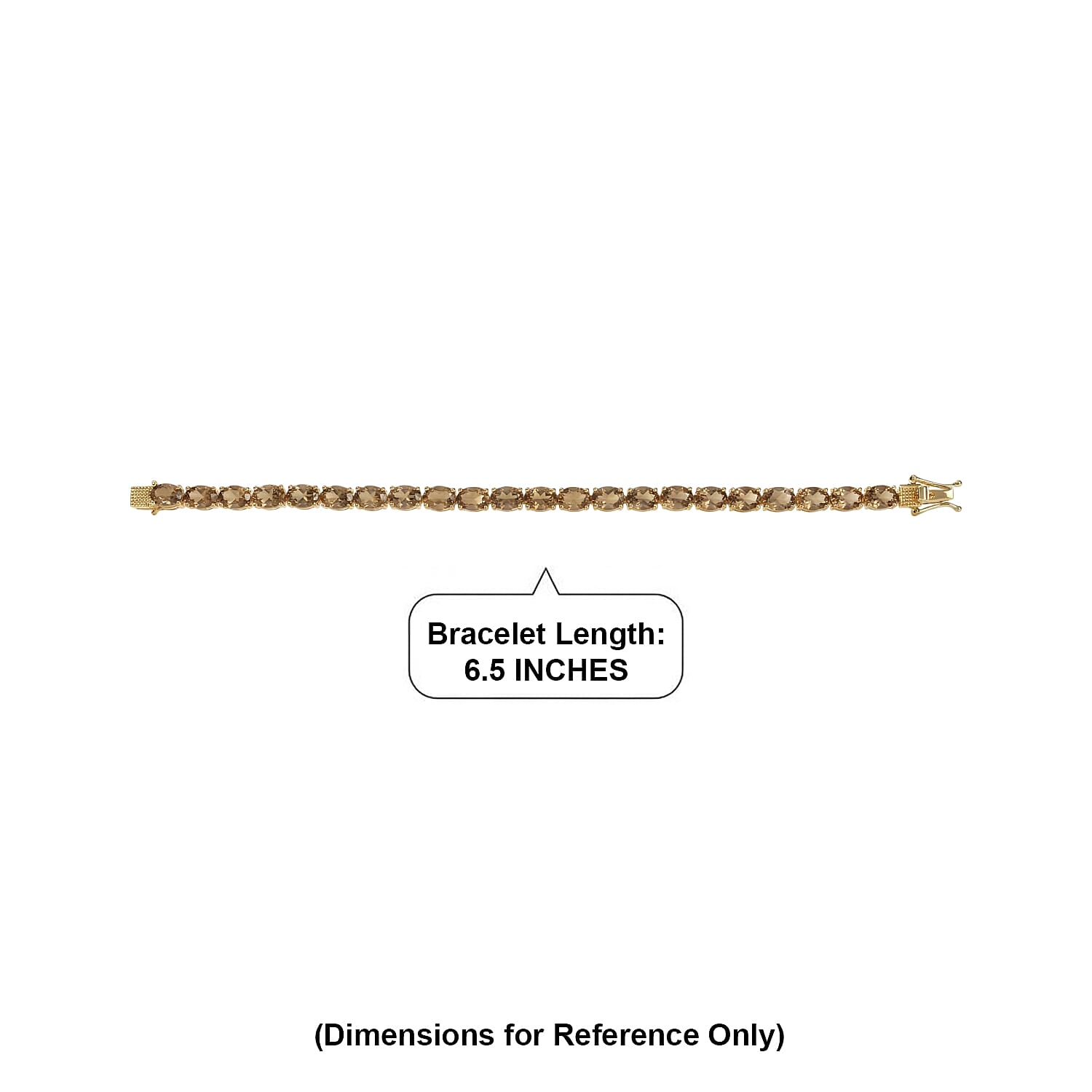 EverTrue Golden Fall Autumn Alexite 16.10 ctw Tennis Bracelet in 18K YG Plated (6.50 In)