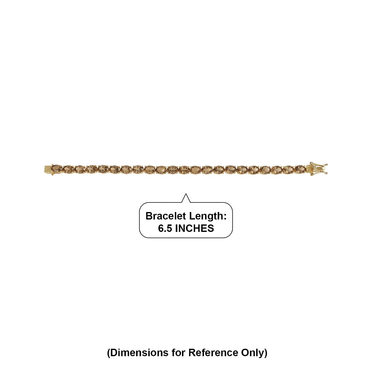 EverTrue Autumn Alexite 16.10 ctw Tennis Bracelet in 18K YG Plated (6.50 In) image number 4