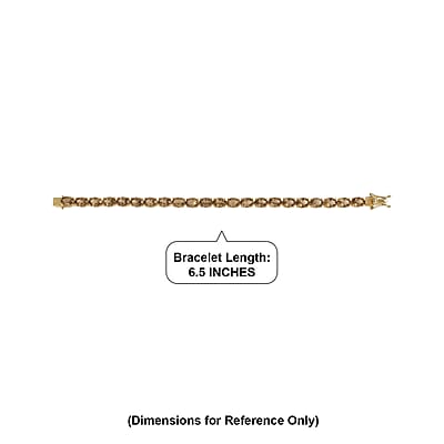 EverTrue Golden Fall Autumn Alexite 16.10 ctw Tennis Bracelet in 18K YG Plated (6.50 In)