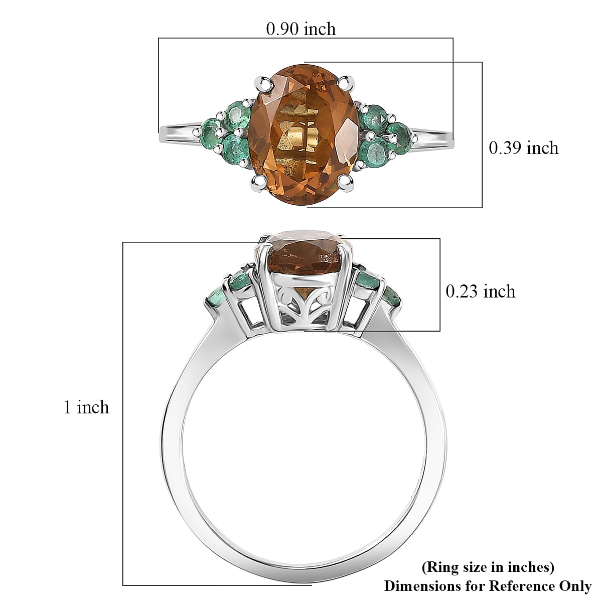 D'Joy Autumn Alexite and Kagem Zambian Emerald 2.00 ctw Art Deco Ring in Platinum Over Sterling Silver (Size 8.0) image number 5