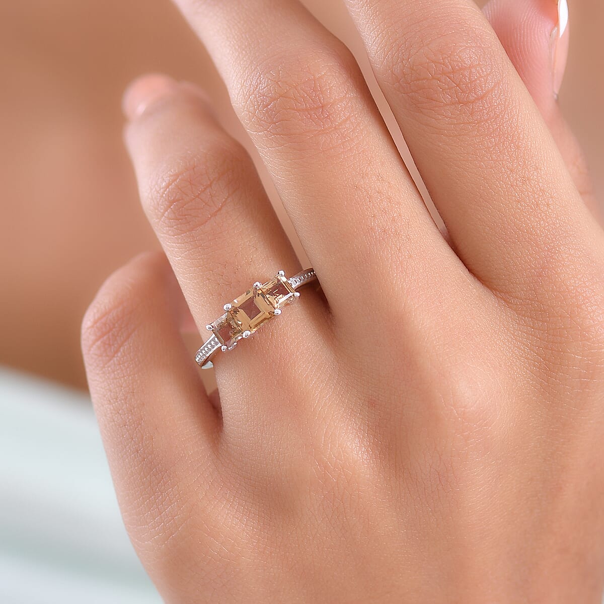 Doorbuster D'Joy Autumn Alexite Ring in Platinum Over Sterling Silver (Size 10.0) 1.30 ctw image number 2