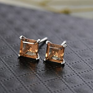 Doorbuster D'Joy Autumn Alexite 2.40 ctw Solitaire Stud Earrings in Platinum Over Sterling Silver