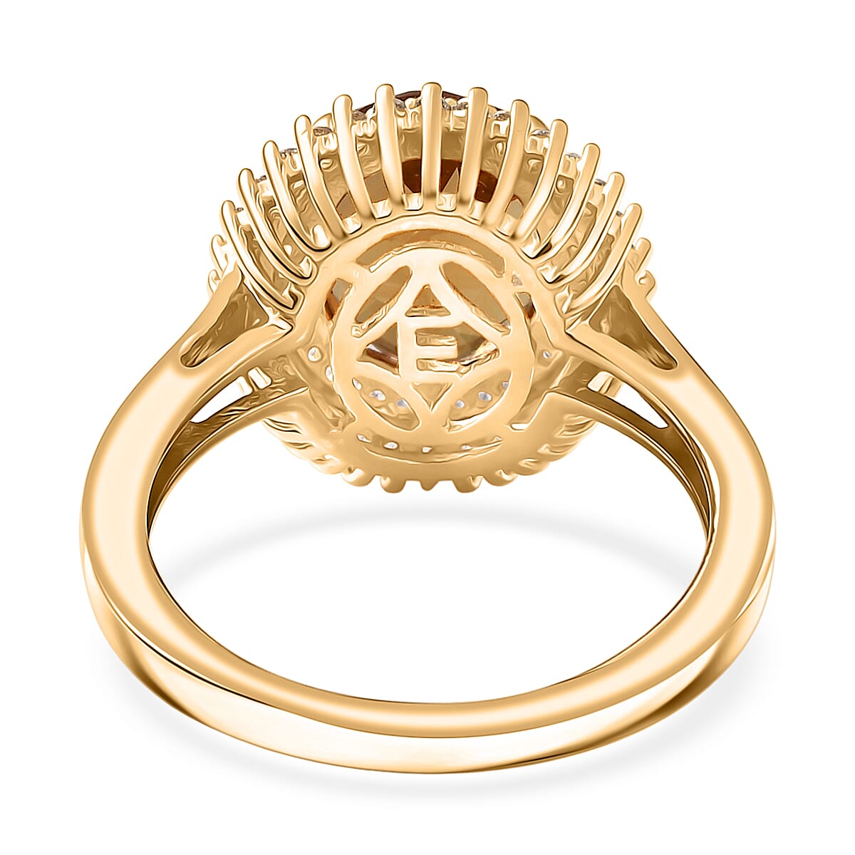 EverTrue Autumn Alexite, White Zircon Ring in 18K YG Plated 4.00 ctw (Size 8.0) image number 4