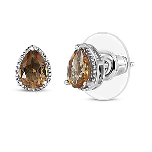 Doorbuster D'Joy Autumn Alexite 1.30 ctw Earrings in Platinum Over Sterling Silver