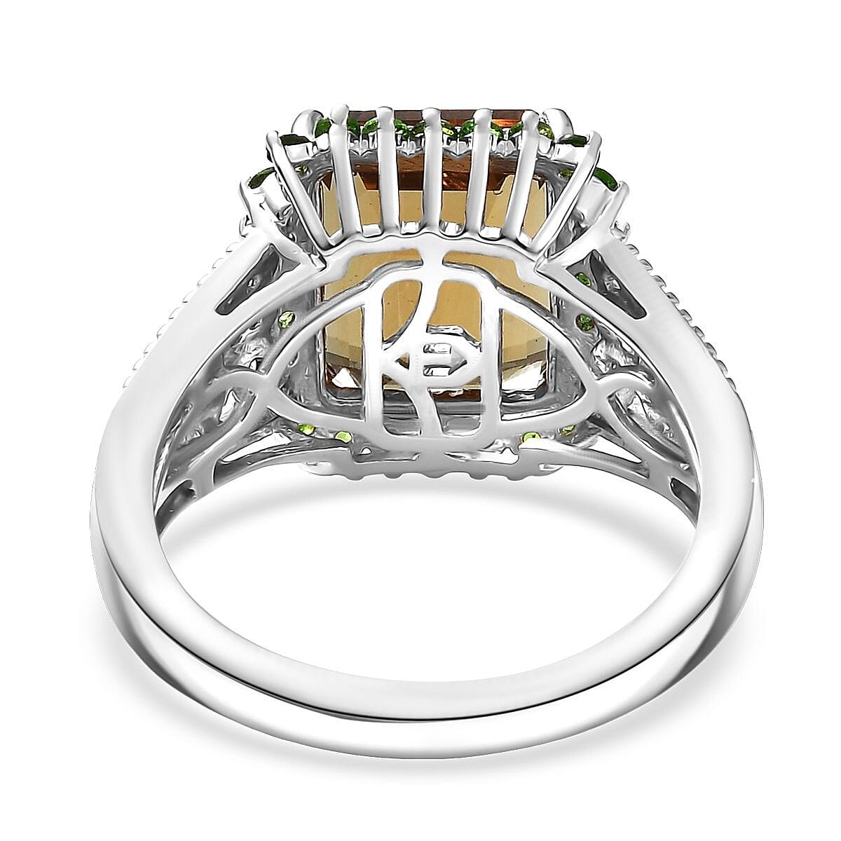 EverTrue Autumn Alexite, Multi Gemstone Ring in 18K YG Plated and Platinum Bond 4.90 ctw (Size 7.0)