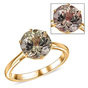 Doorbuster Certified & Appraised AAA Turkizite 3.25 ctw Solitaire Ring in 10K Yellow Gold (Size 7.0)
