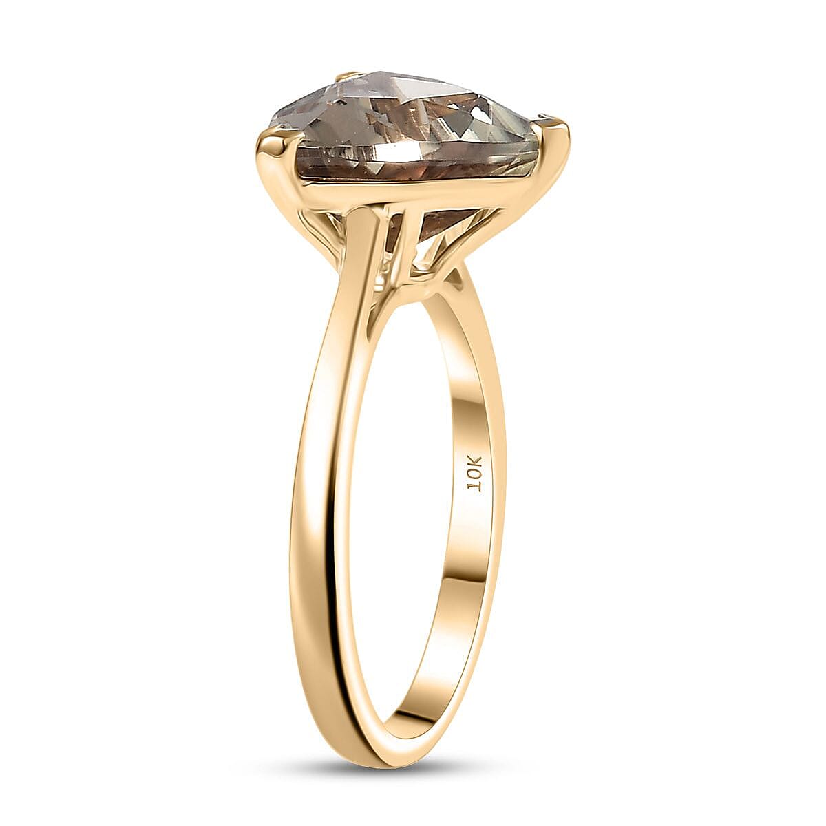 Certified & Appraised Luxoro AAA Turkizite Solitaire Ring in 10K Yellow Gold 3.30 ctw (Size 8.0) image number 1