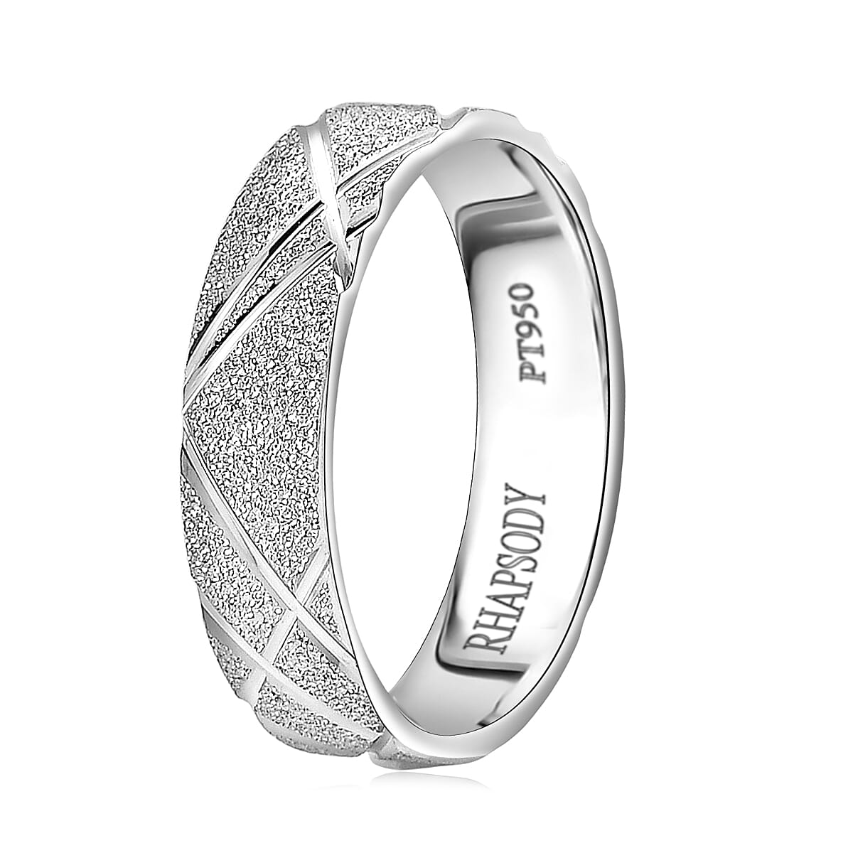 Rhapsody Band Ring in 950 Platinum (Size 6.0) 5.25 Grams image number 3