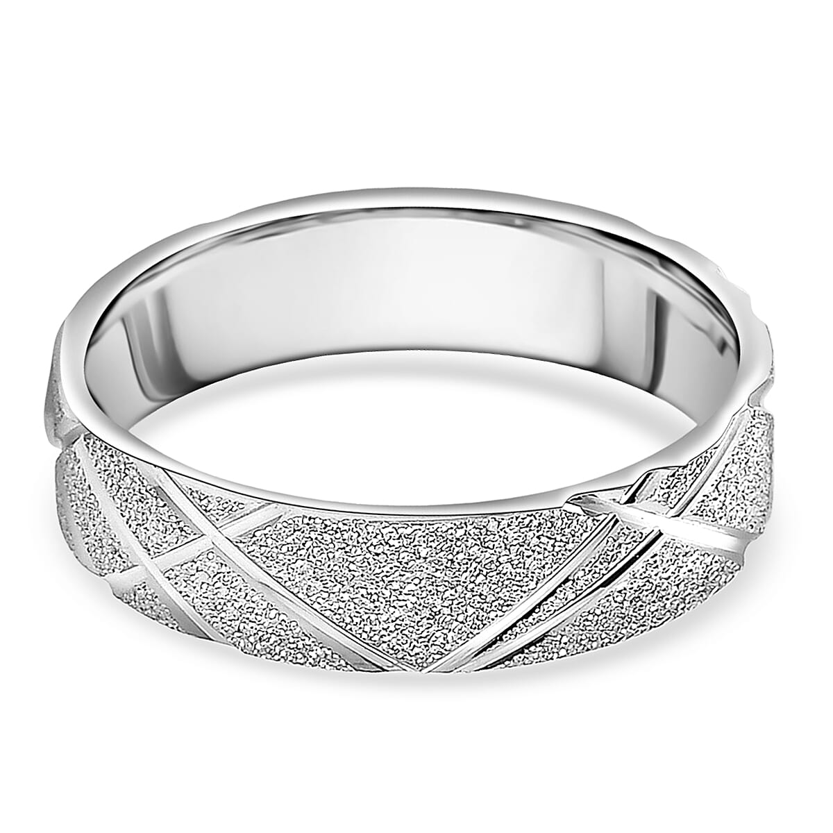 Doorbuster Rhapsody 950 Platinum Band Ring (Size 8.0) (5.25 g) image number 1