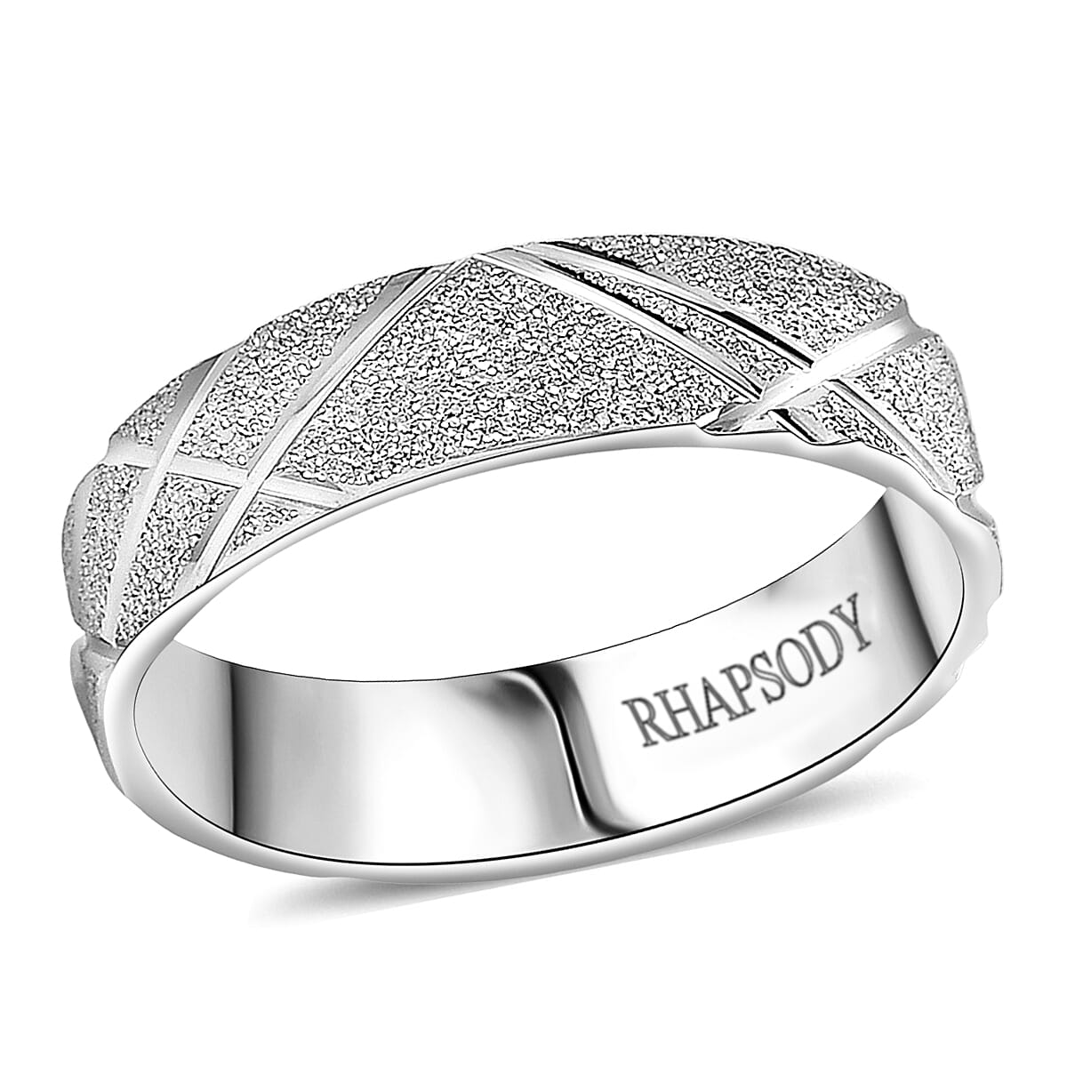 Doorbuster Rhapsody 950 Platinum Band Ring (Size 8.0) (5.25 g)